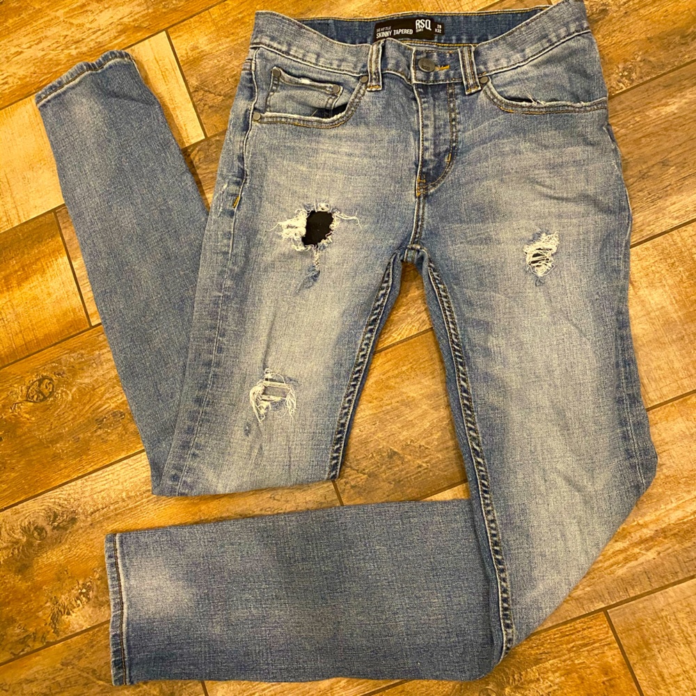 RSQ Skinny Tapered Distressed Jeans Seattle